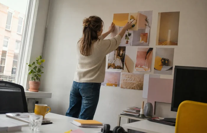 Moodboard met consistente merkbeelden voor herkenbare beeldkeuze