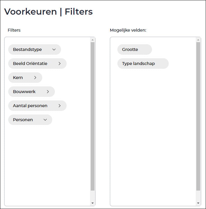 Filters Beeldbank
